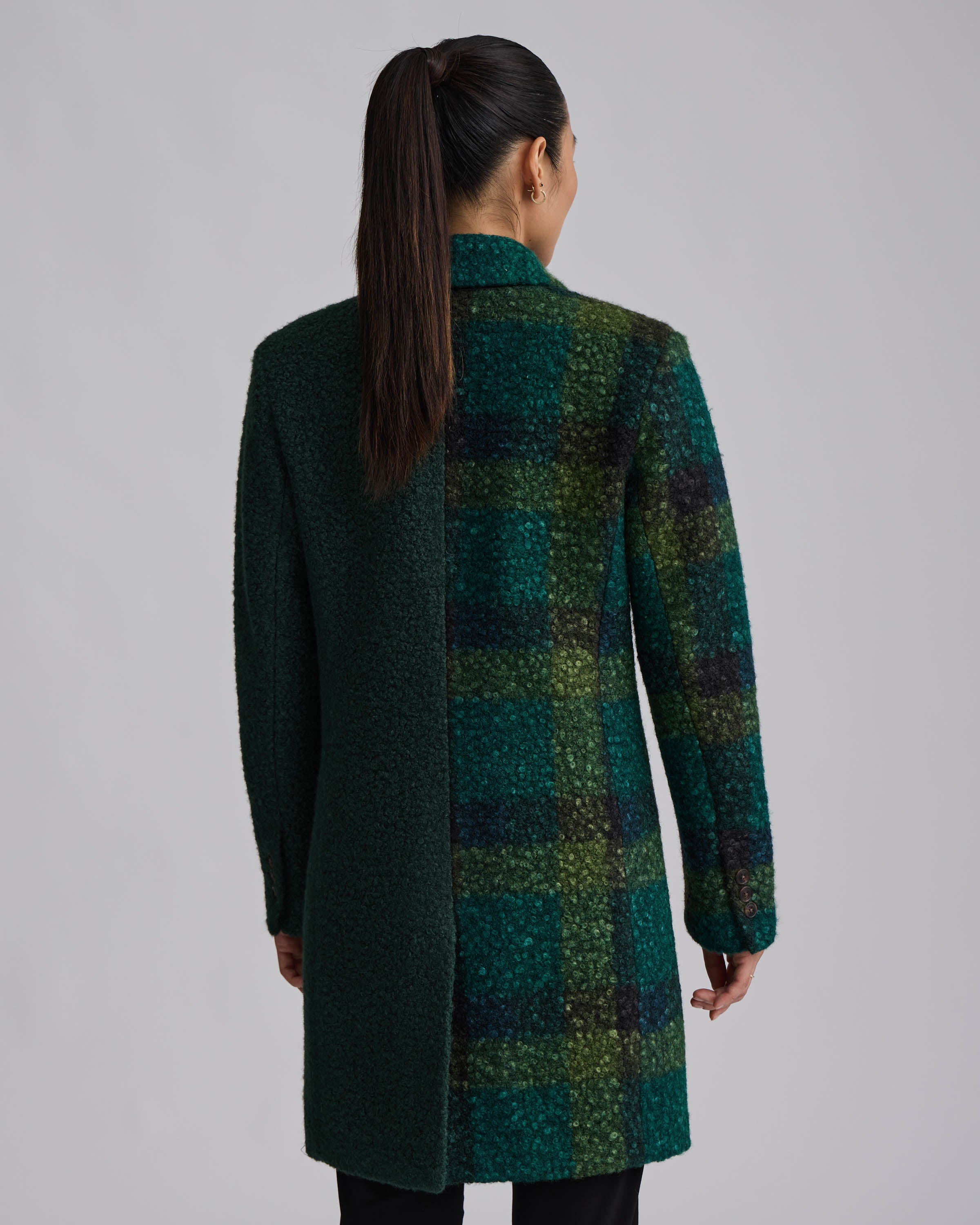 Flat Bouclé Mixed Media Coat – NVLT
