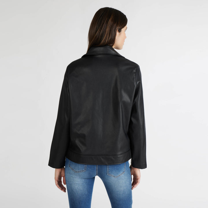 Vegan Leather Trucker Jacket