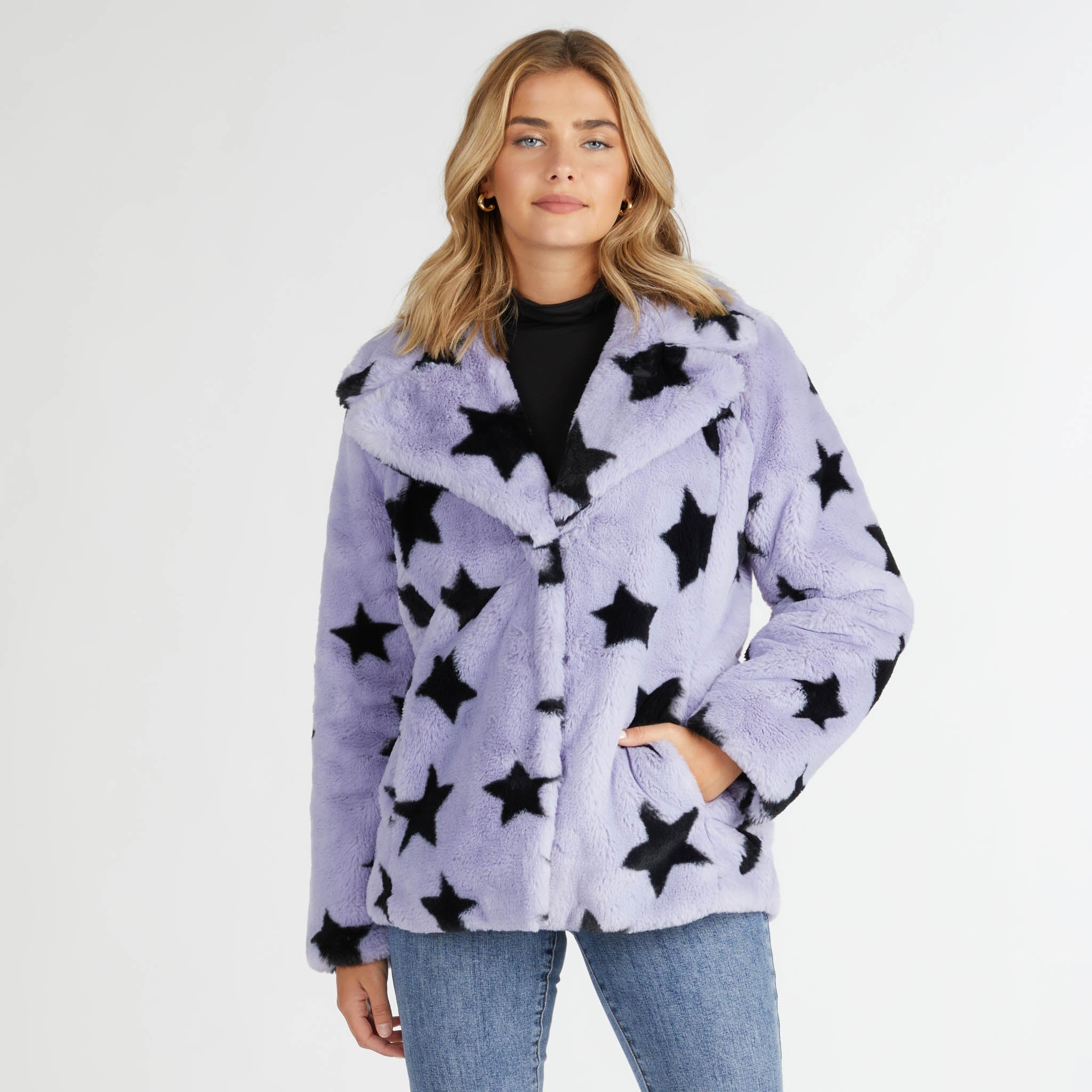 Faux fur Stars jacket retailer coat